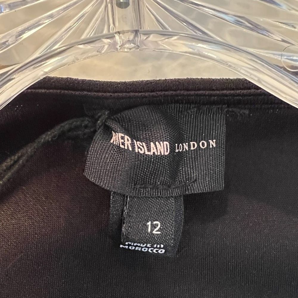 River Island London Black Cape Split Sleeve Bodycon Mini Dress Size US 8 UK 12 - Picture 4 of 11